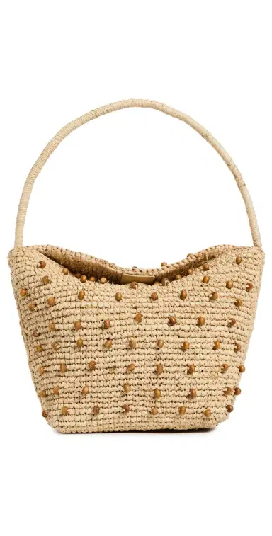 Madewell Raffia Handwoven Beaded Shoulder Bag Natural Beaded Multi One Size | Thumbnail 1 Madewell Raffia Handwoven Beaded Shoulder Bag Natural Beaded Multi One Size | Thumbnail 1