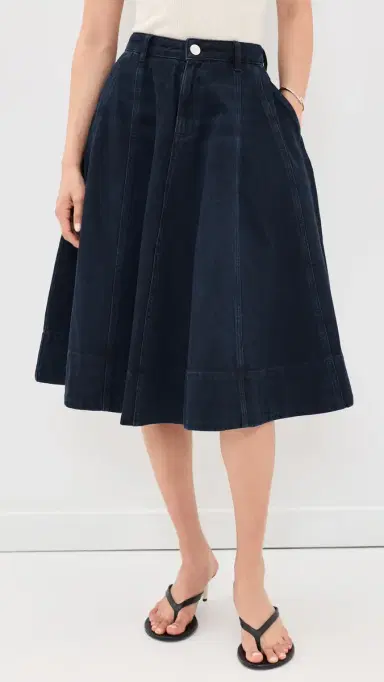 ALIGNE Lana Denim Midi Skirt Blue Black | Thumbnail 2 ALIGNE Lana Denim Midi Skirt Blue Black | Thumbnail 2
