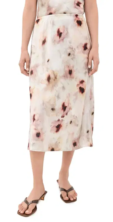 Vince Watercolor Floral lip Skirt soft peony | Thumbnail 1 Vince Watercolor Floral lip Skirt soft peony | Thumbnail 1