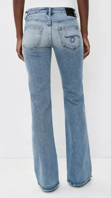 R13 Boy Flare Jeans Wilted Stretch Blue | Thumbnail 3 R13 Boy Flare Jeans Wilted Stretch Blue | Thumbnail 3