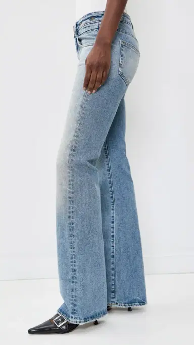R13 Boy Flare Jeans Wilted Stretch Blue | Thumbnail 4 R13 Boy Flare Jeans Wilted Stretch Blue | Thumbnail 4