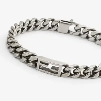 Fendi Tube bracelet, with curb-chain links and the iconic | Thumbnail 3 Fendi Tube bracelet, with curb-chain links and the iconic | Thumbnail 3