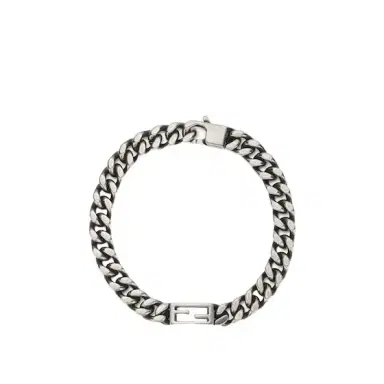 Fendi Tube bracelet, with curb-chain links and the iconic | Thumbnail 1 Fendi Tube bracelet, with curb-chain links and the iconic | Thumbnail 1