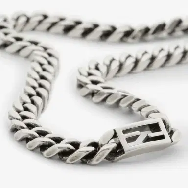 Fendi Tube necklace, with curb-chain links and the iconic | Thumbnail 2 Fendi Tube necklace, with curb-chain links and the iconic | Thumbnail 2