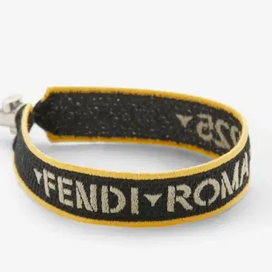 Fendi Black Tape ribbon bracelet with contrasting | Thumbnail 2 Fendi Black Tape ribbon bracelet with contrasting | Thumbnail 2