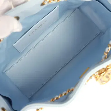 Chanel Chanel Mini 25 Hobo Bag Light Blue Caviar Gold Hardware | Thumbnail 8 Chanel Chanel Mini 25 Hobo Bag Light Blue Caviar Gold Hardware | Thumbnail 8