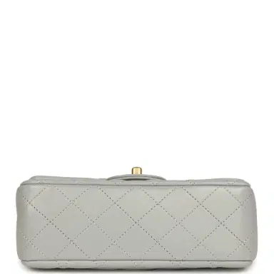 Chanel Chanel Mini Pearl Crush Rectangular Flap Bag Grey Lambskin Brushed Gold Hardware | Thumbnail 6 Chanel Chanel Mini Pearl Crush Rectangular Flap Bag Grey Lambskin Brushed Gold Hardware | Thumbnail 6