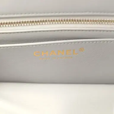 Chanel Chanel Mini Pearl Crush Rectangular Flap Bag Grey Lambskin Brushed Gold Hardware | Thumbnail 9 Chanel Chanel Mini Pearl Crush Rectangular Flap Bag Grey Lambskin Brushed Gold Hardware | Thumbnail 9