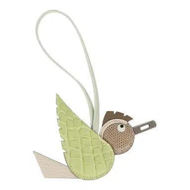 HERMÈS Hermes Birdy Charm Jaune Bourgeon, Nata, Ficelle, Nata, Etoupe, Vert Fizz Matte Alligator, Chevre, Shiny Lizard Varanus, Chevre, Epsom, Milo Lambskin Palladium Hardware | Thumbnail 2 HERMÈS Hermes Birdy Charm Jaune Bourgeon, Nata, Ficelle, Nata, Etoupe, Vert Fizz Matte Alligator, Chevre, Shiny Lizard Varanus, Chevre, Epsom, Milo Lambskin Palladium Hardware | Thumbnail 2