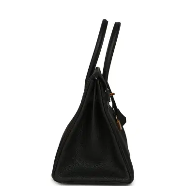 HERMÈS Hermes Birkin 30 Black Togo Rose Gold Hardware | Thumbnail 3 HERMÈS Hermes Birkin 30 Black Togo Rose Gold Hardware | Thumbnail 3