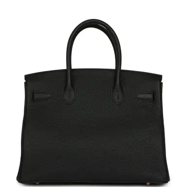 HERMÈS Hermes Birkin 30 Black Togo Rose Gold Hardware | Thumbnail 4 HERMÈS Hermes Birkin 30 Black Togo Rose Gold Hardware | Thumbnail 4