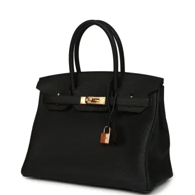 HERMÈS Hermes Birkin 30 Black Togo Rose Gold Hardware | Thumbnail 5 HERMÈS Hermes Birkin 30 Black Togo Rose Gold Hardware | Thumbnail 5