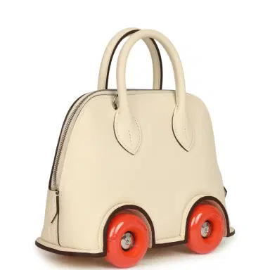 HERMÈS Hermes Bolide On Wheels 1923 Nata, Orange Epsom Palladium Hardware | Thumbnail 2 HERMÈS Hermes Bolide On Wheels 1923 Nata, Orange Epsom Palladium Hardware | Thumbnail 2