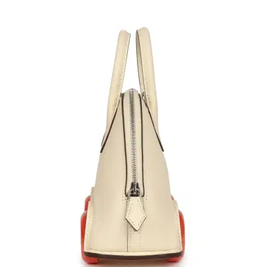 HERMÈS Hermes Bolide On Wheels 1923 Nata, Orange Epsom Palladium Hardware | Thumbnail 3 HERMÈS Hermes Bolide On Wheels 1923 Nata, Orange Epsom Palladium Hardware | Thumbnail 3