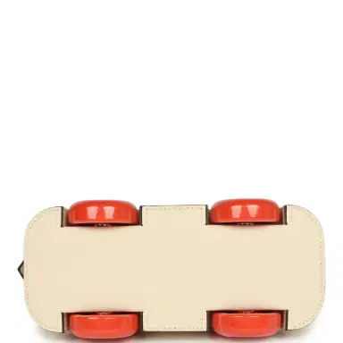 HERMÈS Hermes Bolide On Wheels 1923 Nata, Orange Epsom Palladium Hardware | Thumbnail 6 HERMÈS Hermes Bolide On Wheels 1923 Nata, Orange Epsom Palladium Hardware | Thumbnail 6