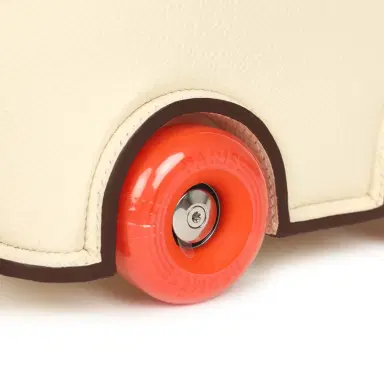 HERMÈS Hermes Bolide On Wheels 1923 Nata, Orange Epsom Palladium Hardware | Thumbnail 7 HERMÈS Hermes Bolide On Wheels 1923 Nata, Orange Epsom Palladium Hardware | Thumbnail 7
