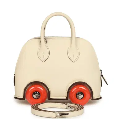 HERMÈS Hermes Bolide On Wheels 1923 Nata, Orange Epsom Palladium Hardware | Thumbnail 1 HERMÈS Hermes Bolide On Wheels 1923 Nata, Orange Epsom Palladium Hardware | Thumbnail 1