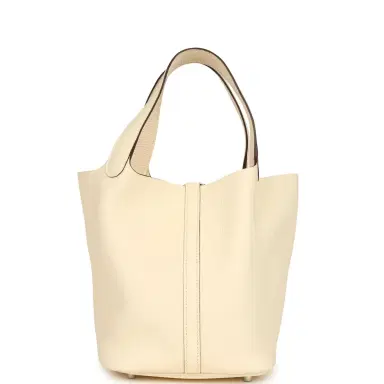 HERMÈS Hermes Picotin Lock 22 Nata Clemence Palladium Hardware | Thumbnail 4 HERMÈS Hermes Picotin Lock 22 Nata Clemence Palladium Hardware | Thumbnail 4