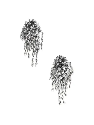 Isabel Marant Hanabi Silver-tone Crystal Clip Earrings | Thumbnail 1 Isabel Marant Hanabi Silver-tone Crystal Clip Earrings | Thumbnail 1