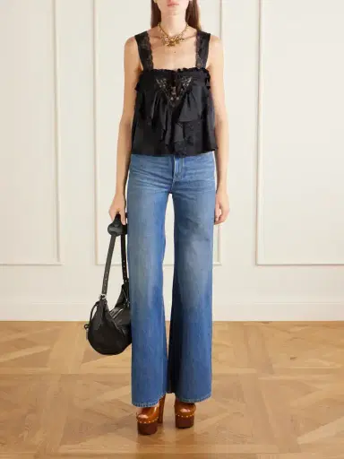 Chloé Lace-trimmed Silk-satin Cami | Thumbnail 2 Chloé Lace-trimmed Silk-satin Cami | Thumbnail 2