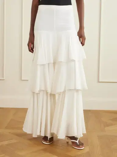 Sharon Wauchob Ruffled Silk Wide-leg Pants | Thumbnail 3 Sharon Wauchob Ruffled Silk Wide-leg Pants | Thumbnail 3