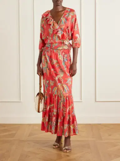 Etro Ruffled Printed Cotton Blouse | Thumbnail 2 Etro Ruffled Printed Cotton Blouse | Thumbnail 2