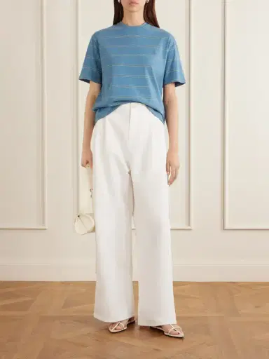 Jil Sander Pleated Cotton-twill Wide-leg Pants | Thumbnail 2 Jil Sander Pleated Cotton-twill Wide-leg Pants | Thumbnail 2