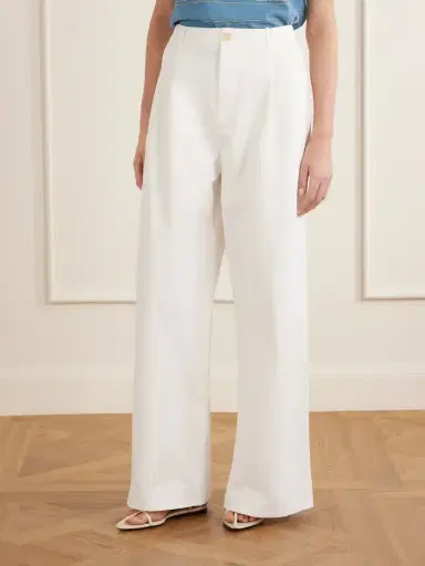 Jil Sander Pleated Cotton-twill Wide-leg Pants | Thumbnail 3 Jil Sander Pleated Cotton-twill Wide-leg Pants | Thumbnail 3