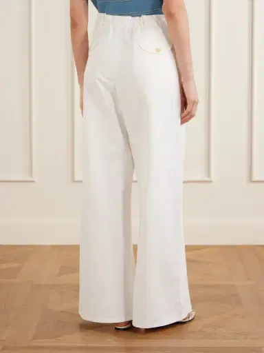 Jil Sander Pleated Cotton-twill Wide-leg Pants | Thumbnail 4 Jil Sander Pleated Cotton-twill Wide-leg Pants | Thumbnail 4
