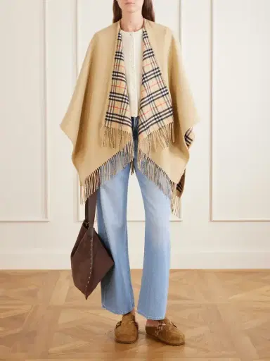 Burberry Fringed Wool Cape | Thumbnail 2 Burberry Fringed Wool Cape | Thumbnail 2