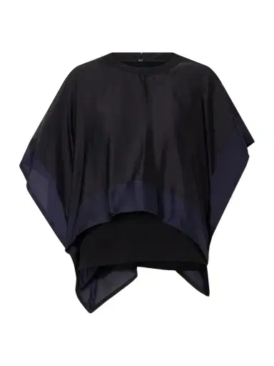 Sacai Layered Cotton-trimmed Satin Blouse | Thumbnail 1 Sacai Layered Cotton-trimmed Satin Blouse | Thumbnail 1