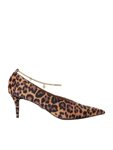Stella McCartney Embellished Leopard-print Velvet Pumps | Thumbnail 1 Stella McCartney Embellished Leopard-print Velvet Pumps | Thumbnail 1