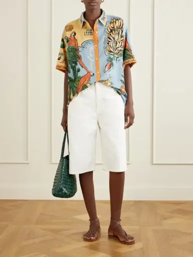 Farm Rio Beaches Path Printed Linen-blend Shirt | Thumbnail 2 Farm Rio Beaches Path Printed Linen-blend Shirt | Thumbnail 2