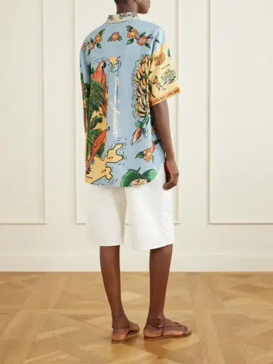Farm Rio Beaches Path Printed Linen-blend Shirt | Thumbnail 4 Farm Rio Beaches Path Printed Linen-blend Shirt | Thumbnail 4