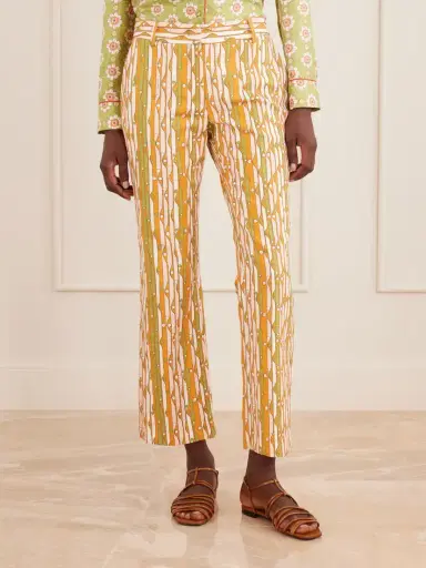 La DoubleJ Printed Stretch-cotton Mid-rise Flared Pants | Thumbnail 3 La DoubleJ Printed Stretch-cotton Mid-rise Flared Pants | Thumbnail 3