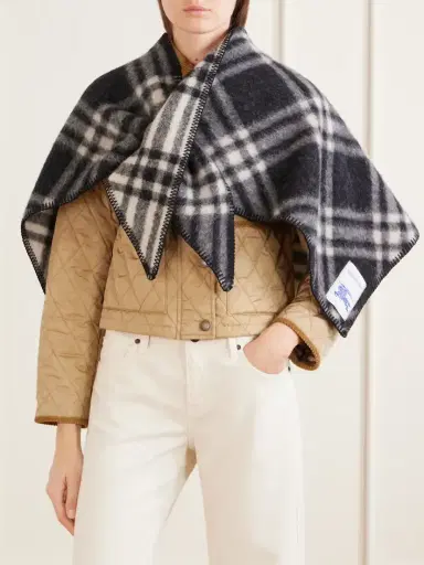 Burberry Checked Wool Scarf | Thumbnail 2 Burberry Checked Wool Scarf | Thumbnail 2