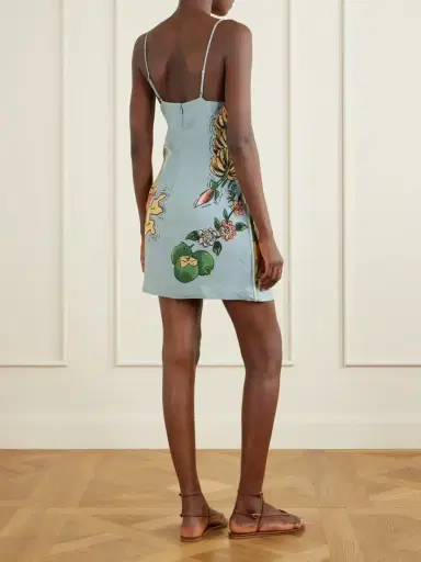 Farm Rio Beaches Path Printed Linen Mini Dress | Thumbnail 3 Farm Rio Beaches Path Printed Linen Mini Dress | Thumbnail 3