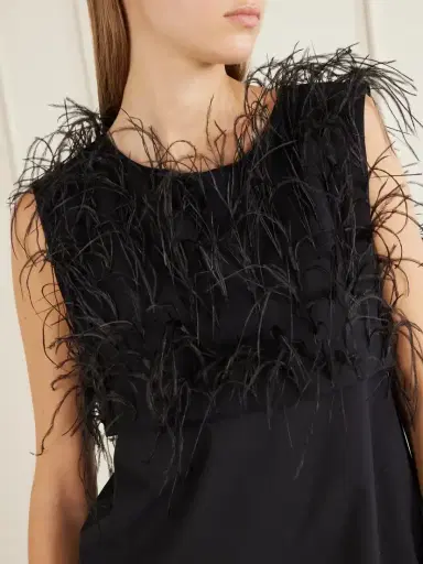 Sharon Wauchob Cato Feather-trimmed Silk Tank | Thumbnail 4 Sharon Wauchob Cato Feather-trimmed Silk Tank | Thumbnail 4
