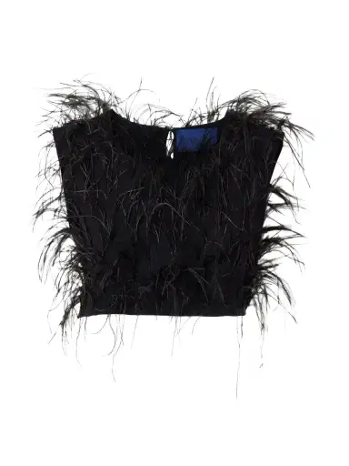 Sharon Wauchob Cato Feather-trimmed Silk Tank | Thumbnail 1 Sharon Wauchob Cato Feather-trimmed Silk Tank | Thumbnail 1
