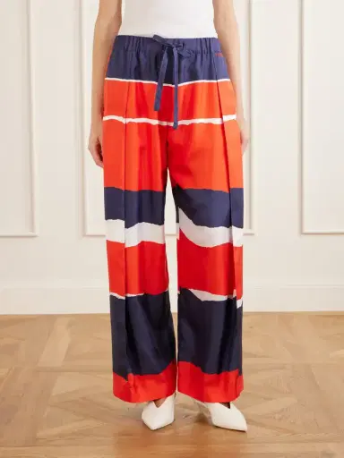 Loewe Printed Silk-twill Wide-leg Pants | Thumbnail 3 Loewe Printed Silk-twill Wide-leg Pants | Thumbnail 3