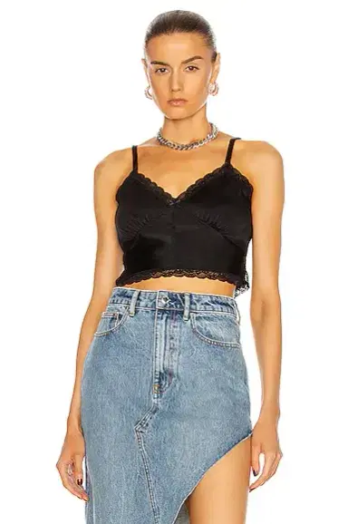 Alexander Wang Lace Trim Fitted Cami Top | Thumbnail 1 Alexander Wang Lace Trim Fitted Cami Top | Thumbnail 1