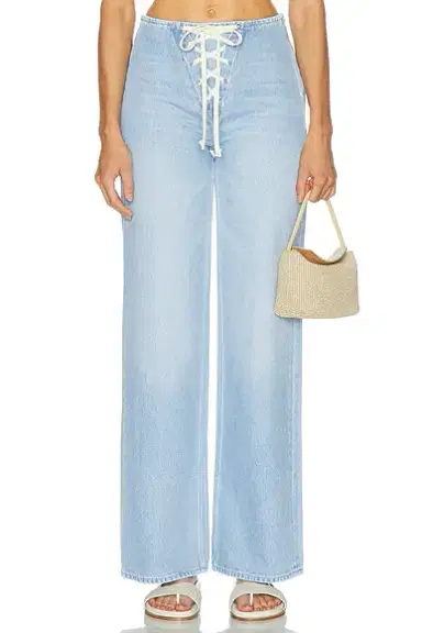 Mother The Laced Up Smoothie Sneak Jeans | Thumbnail 1 Mother The Laced Up Smoothie Sneak Jeans | Thumbnail 1