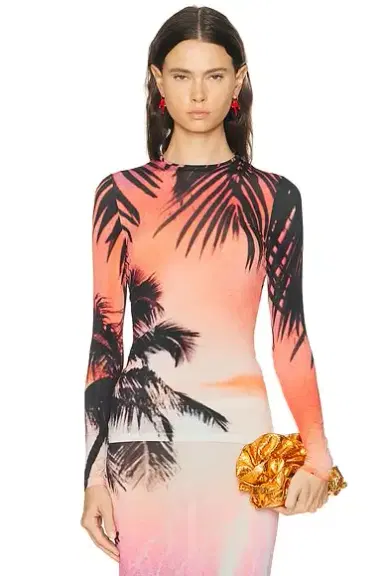 Rabanne Palm Long Sleeve Tee | Thumbnail 1 Rabanne Palm Long Sleeve Tee | Thumbnail 1