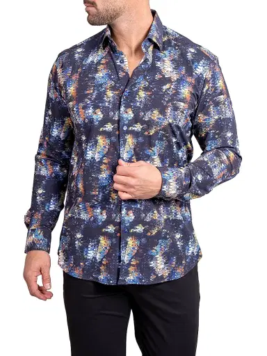 Maceoo Men's Fibonacci Stretch Ascension Shirt - Black | Thumbnail 4 Maceoo Men's Fibonacci Stretch Ascension Shirt - Black | Thumbnail 4
