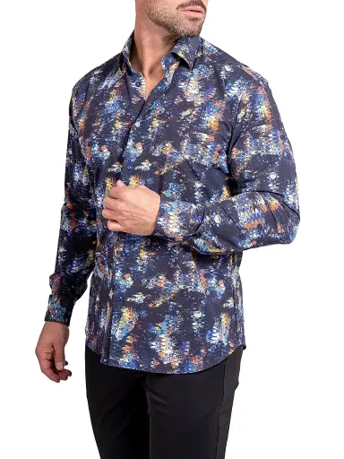 Maceoo Men's Fibonacci Stretch Ascension Shirt - Black | Thumbnail 5 Maceoo Men's Fibonacci Stretch Ascension Shirt - Black | Thumbnail 5