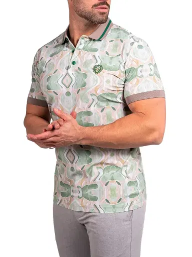 Maceoo Men's Ascension Polo Shirt - Green | Thumbnail 3 Maceoo Men's Ascension Polo Shirt - Green | Thumbnail 3