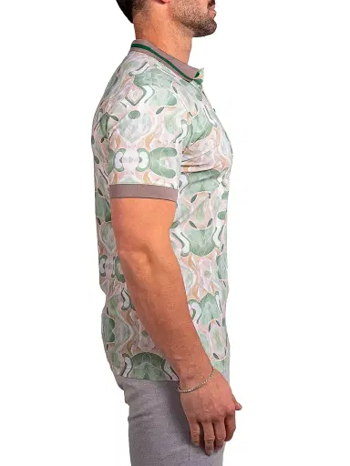 Maceoo Men's Ascension Polo Shirt - Green | Thumbnail 4 Maceoo Men's Ascension Polo Shirt - Green | Thumbnail 4
