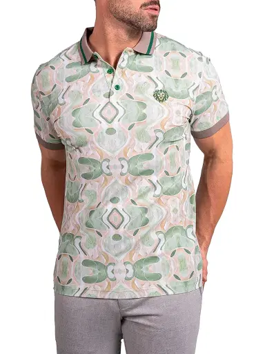 Maceoo Men's Ascension Polo Shirt - Green | Thumbnail 5 Maceoo Men's Ascension Polo Shirt - Green | Thumbnail 5