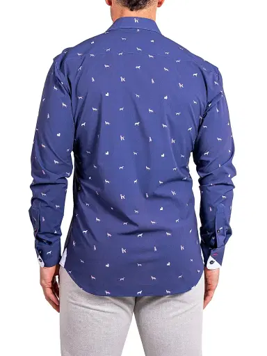 Maceoo Men's Einstein Stretch Ascension Shirt - Blue | Thumbnail 6 Maceoo Men's Einstein Stretch Ascension Shirt - Blue | Thumbnail 6