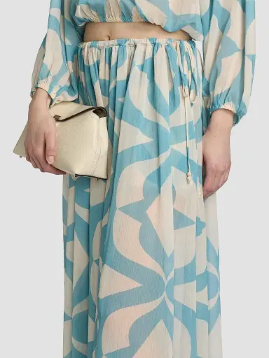 MISA Los Angeles Women's Nila Printed A-Line Maxi Skirt - Mosaic Sky | Thumbnail 6 MISA Los Angeles Women's Nila Printed A-Line Maxi Skirt - Mosaic Sky | Thumbnail 6